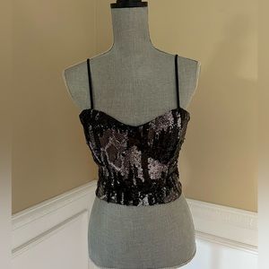 Sequin crop top